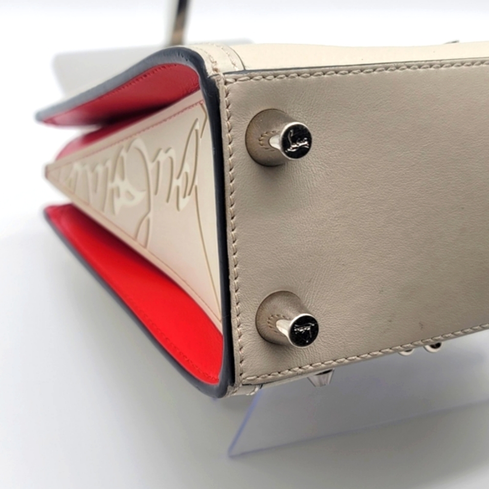 Christian Louboutin Winter White Studded Women's Bag - Picture 11 of 12